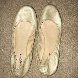 Shimmery Beige Flats
